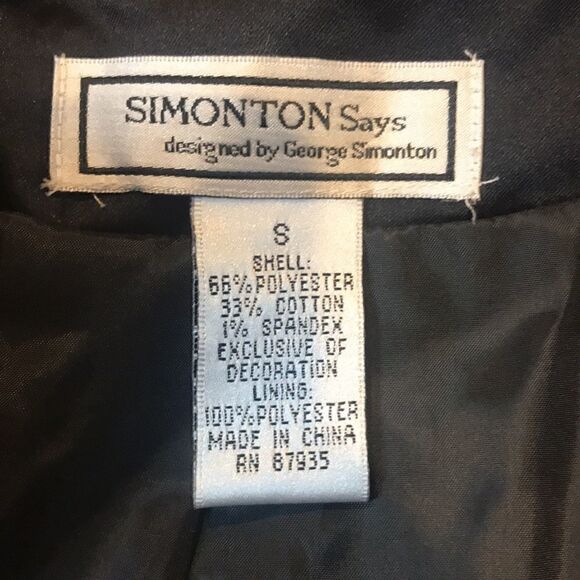 Simonton Says Vintage Swing Coat.   Black.  Size Sm/Med - Picture 5 of 7